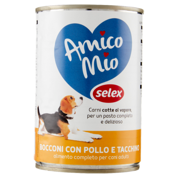 Selex Amico Mio Bocconi per Cane con Pollo e Tacchino 405 g