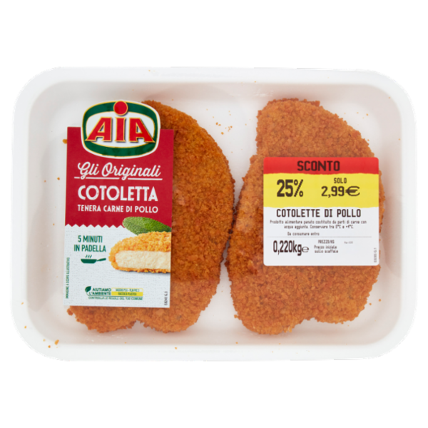 Aia gli Originali Cotolette di Pollo 0,220 kg