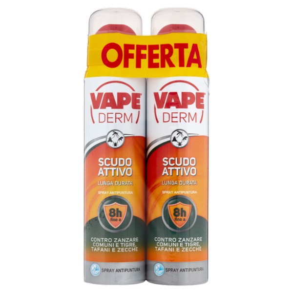 VAPE Derm Scudo Attivo Spray Antipuntura 2 x 100 ml
