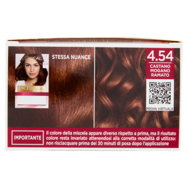 L'Oréal Paris Excellence Creme Colorazione Triplo Trattamento Castano Mogano Ramato 4.54