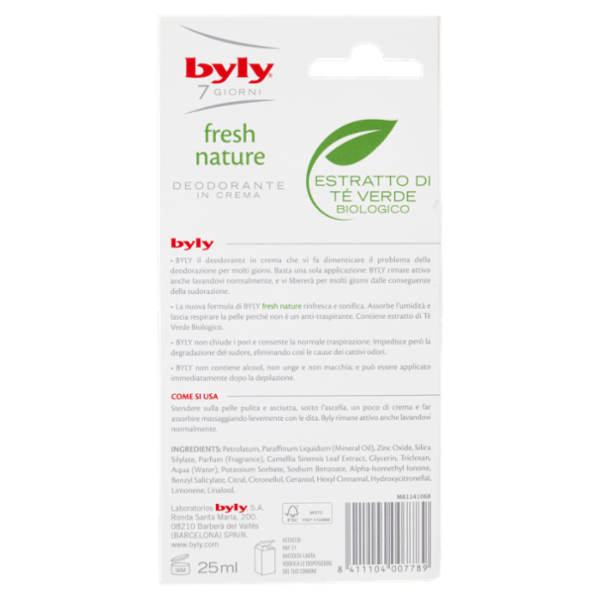 byly fresh nature Deodorante in Crema 25 ml
