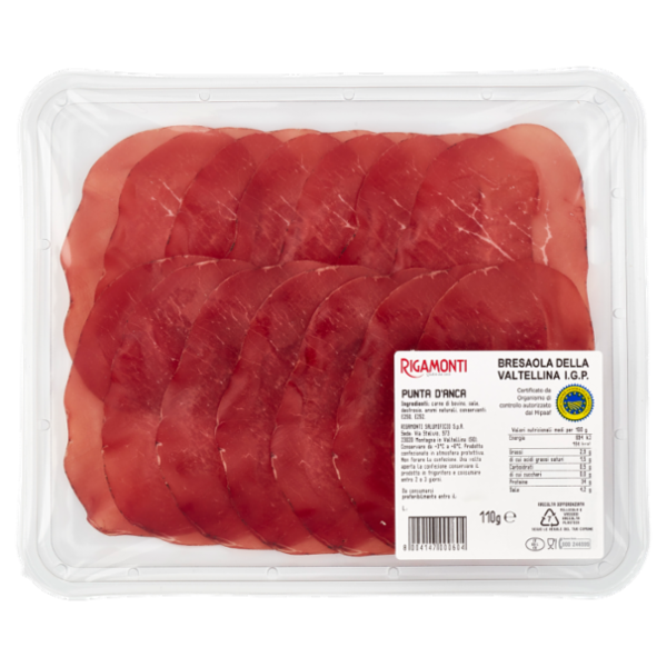 Rigamonti Bresaola della Valtellina I.G.P. Punta d'Anca 110 g