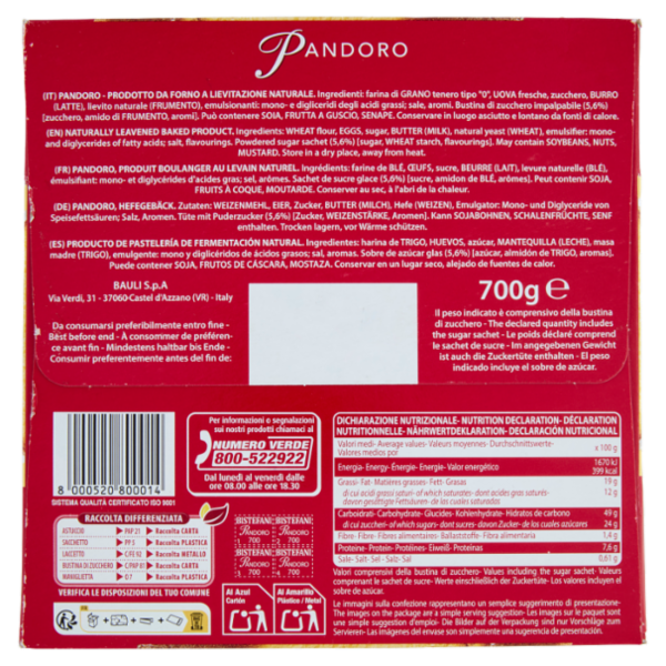 Bistefani Pandoro 700 g
