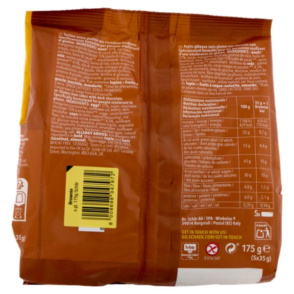 Schär Brownie cake bar 5 x 35 g