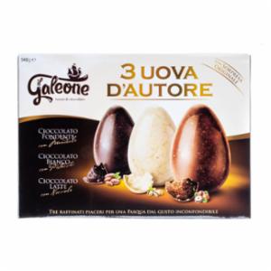Galeone 3 Uova D'autore Gr 180x3