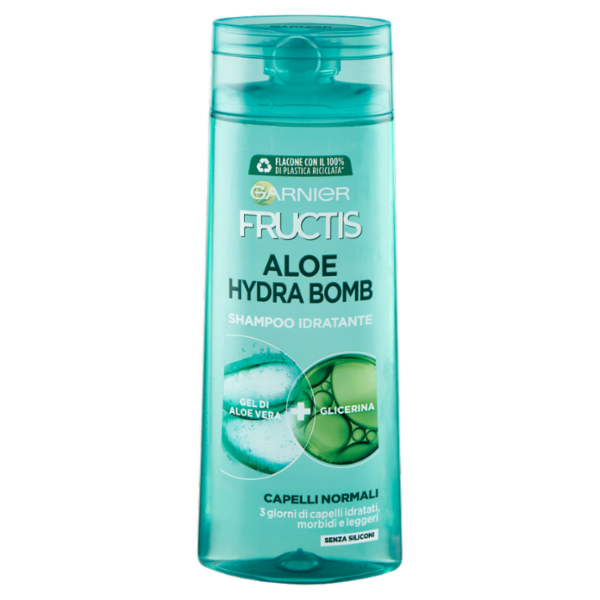 Garnier Shampoo Fructis Aloe Vera Hydra Bomb, per Capelli Normali, Idratati e Leggeri, 250 ml