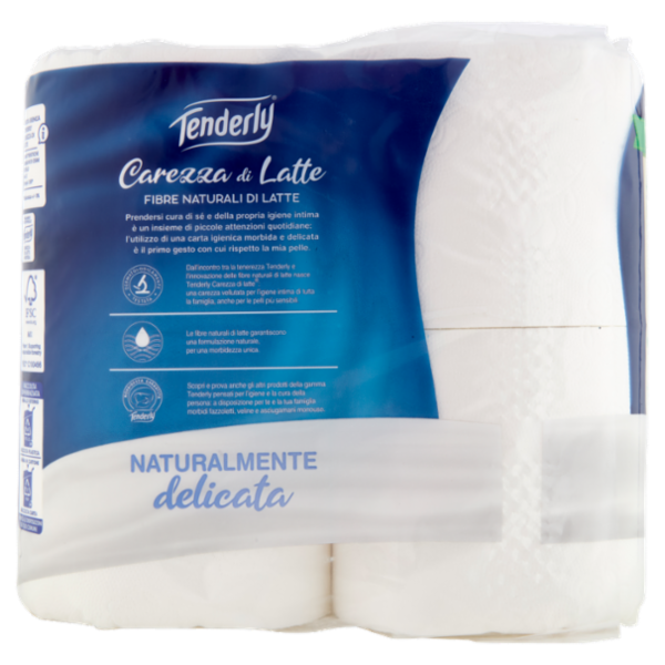 Tenderly Carezza di Latte Rotoli Vellutati 4 pz