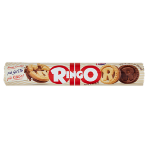 Ringo Nocciola Biscotti Farciti Con Crema Nocciola Snack Merenda Tubo 155g