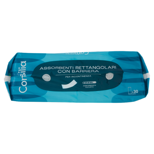 Consilia Assorbenti per Incontinenza Rettangolari con Barriera 30 pezzi
