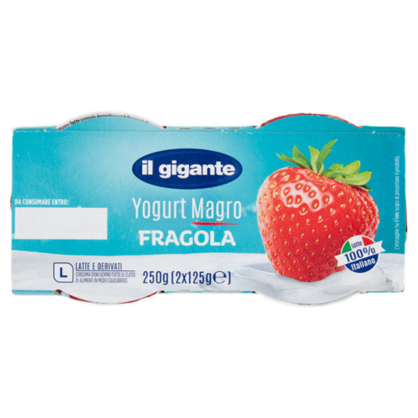 IL GIGANTE Yogurt Magro Fragola 2 x 125 g