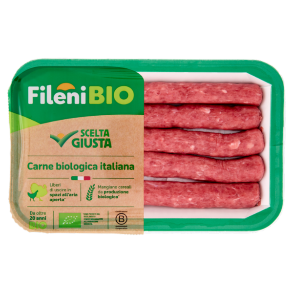 Fileni Bio Salsiccia con Pollo e Tacchino Biologica 0,300 kg