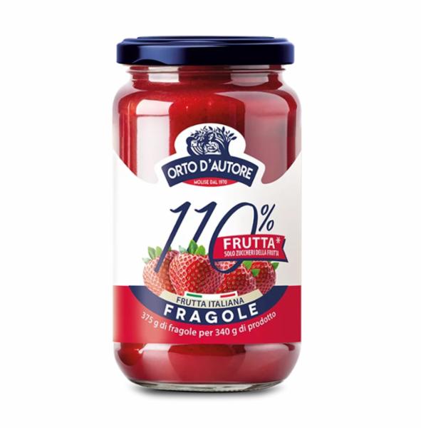 PREPARATO DI FRAGOLE 110% FRUTTA ITALIANA ORTO D'AUTORE GR.340