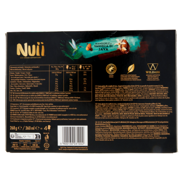 NUII Mandorle e Vaniglia di Java 4 x 67 g