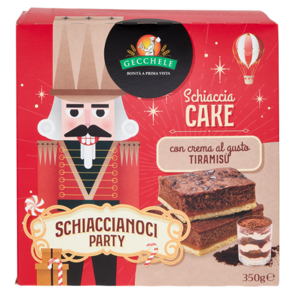 Gecchele Schiaccia Cake con crema al gusto Tiramisù 350 g