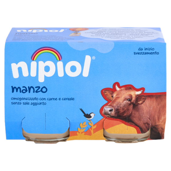 nipiol manzo omogeneizzato con carne e cereale 2 x 120 g