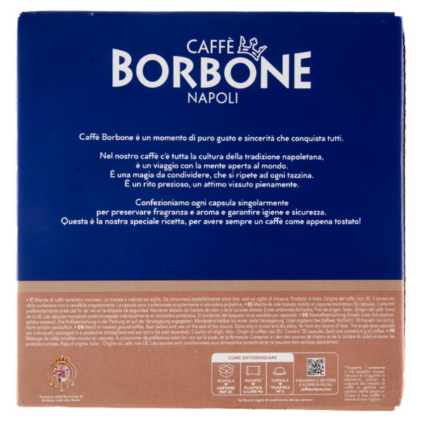 Caffè Borbone Miscela Nobile Capsule Compatibili con Macchine a Marchio Bialetti* 50 x 6 g