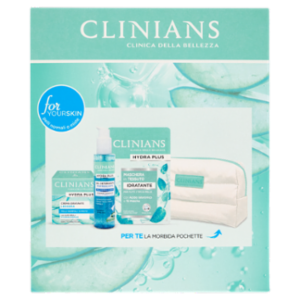 Clinians Hydra Plus Idratante Gel Detergente 150 ML + Crema Idratante 50 ML + Maschera Viso 22 ML