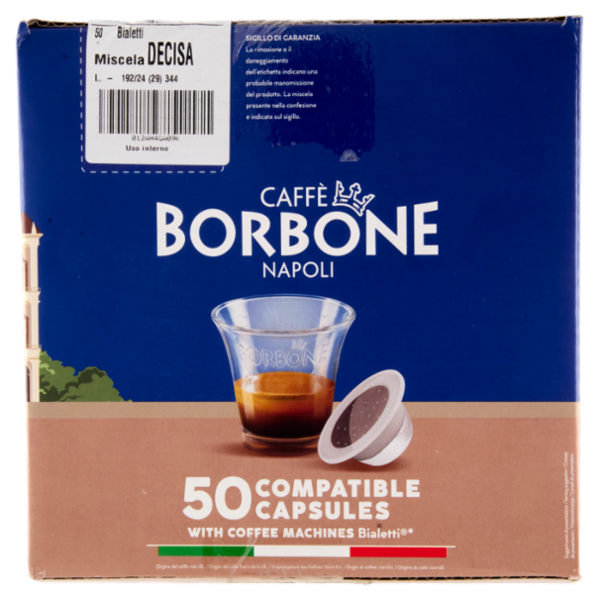 Caffè Borbone Miscela Decisa Capsule Compatibili con Macchine a Marchio Bialetti* 50 x 6 g