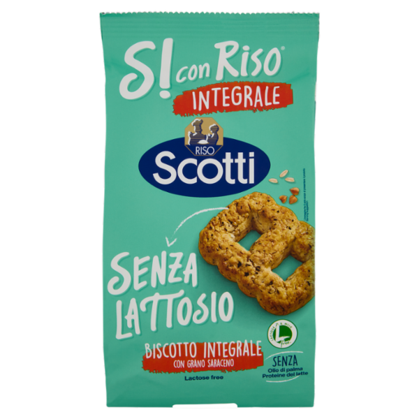 Riso Scotti Si con Riso Senza Lattosio Biscotto Integrale con Grano Saraceno 350 g