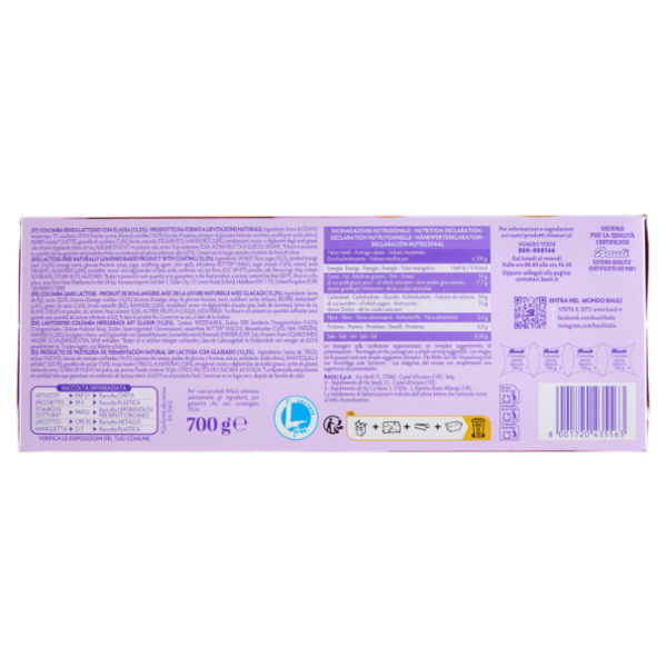 Bauli Free Lactose Free la Colomba Senza Lattosio Classica 700 g