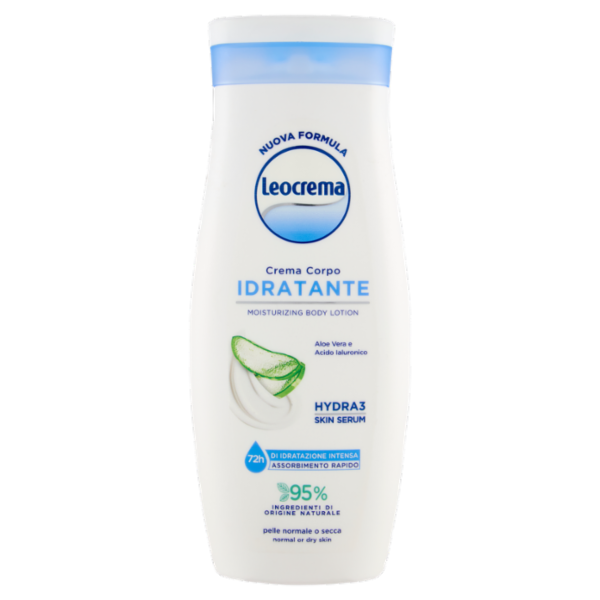 Leocrema Crema Corpo Idratante Aloe Vera e Acido Ialuronico 250 ml