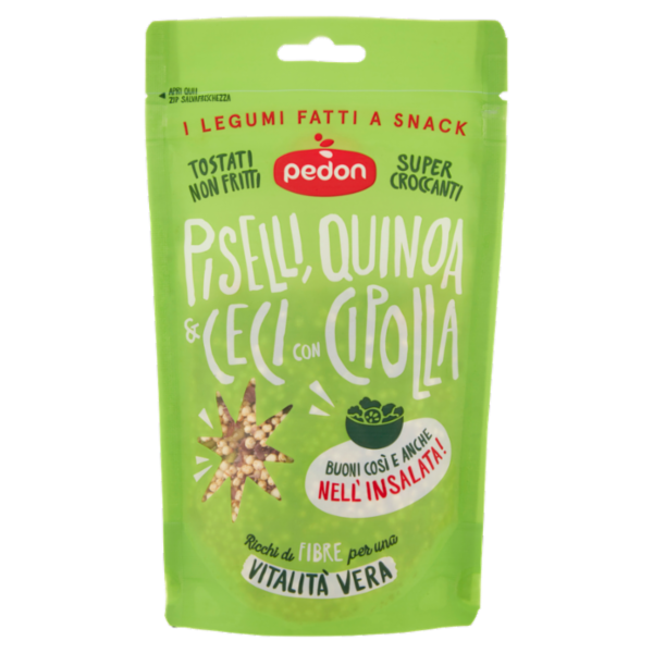 pedon I Legumi Fatti a Snack Piselli, Quinoa & Ceci con Cipolla 90 g