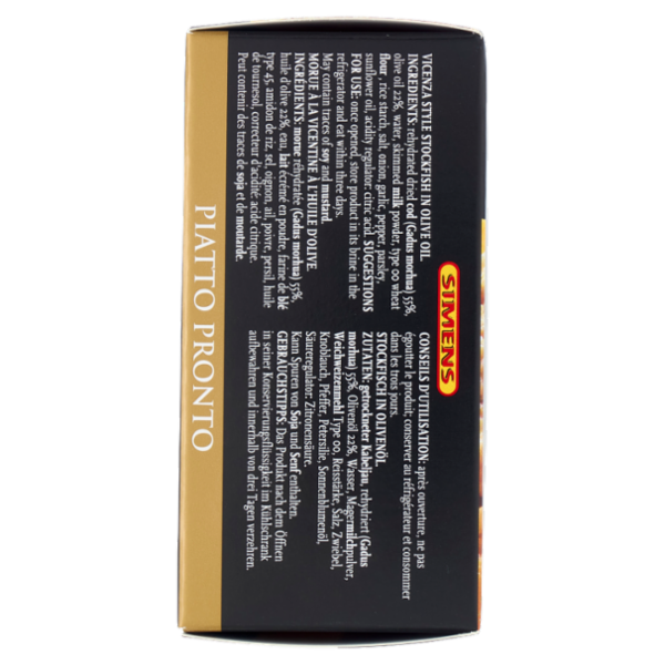 Simens Baccalà alla Vicentina con Olio di Oliva 290 g