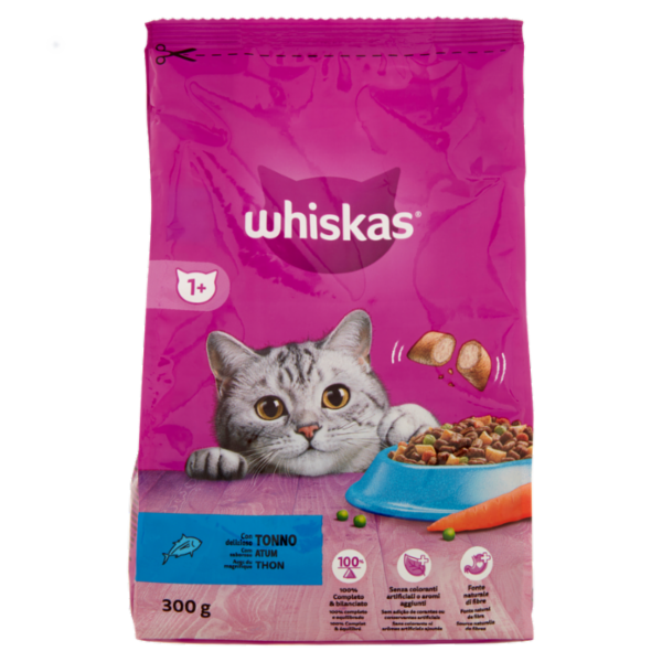 Whiskas Crocchette Cibo Secco Gatto con delizioso Tonno 300 g