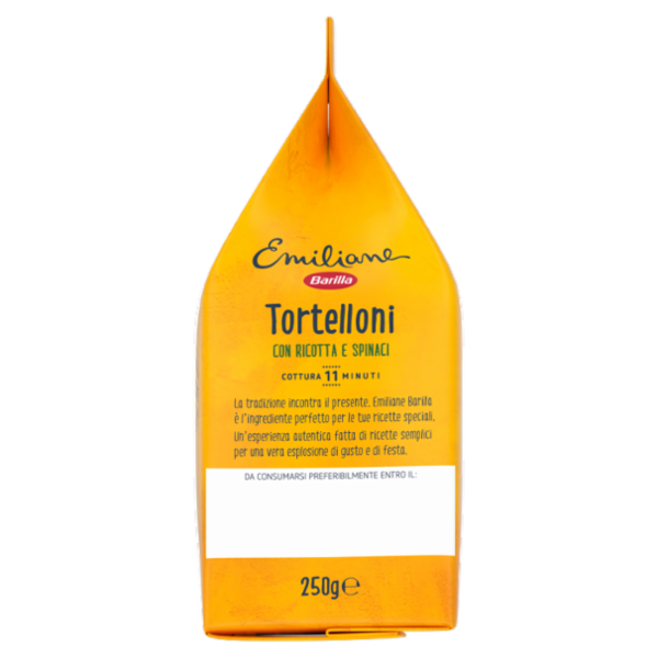 Barilla Emiliane Tortelloni Pasta all'Uovo ripiena con Ricotta e Spinaci 250 g