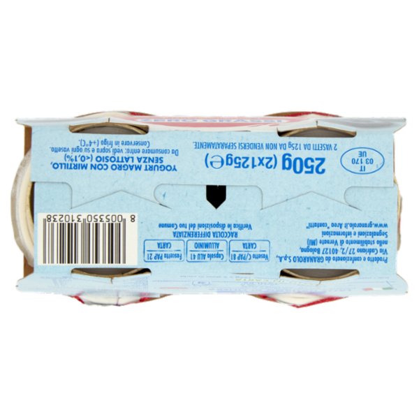 Yomo Zero Grassi Mirtillo Nero 2 x 125 g