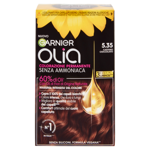 Garnier Olia Tinta Capelli, Senza Ammoniaca, Light choco 535