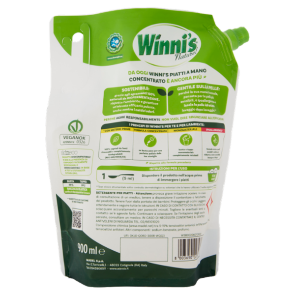 Winni's Naturel Patti Concentrato Bergamotto e Zenzero pouch 900 ml
