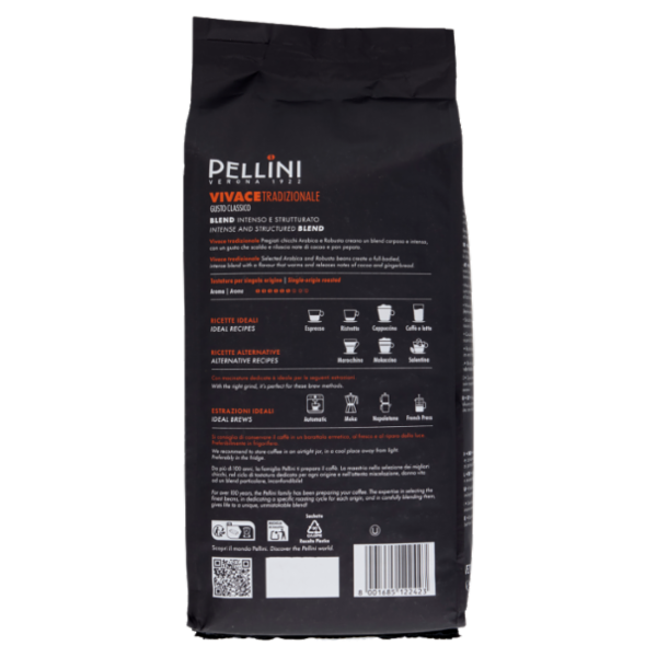 Pellini Vivace Tradizionale Gusto Classico Coffee Beans 1000 g