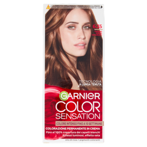 Garnier Color Sensation Colorazione Permanente in Crema 6.35 Castano Chiaro Cioccolato