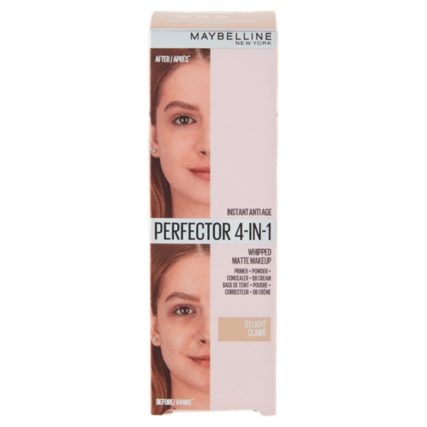Maybelline New York Fondotinta Perfezionante Instant Perfector, 4 Prodotti in 1, Light, 30 ml