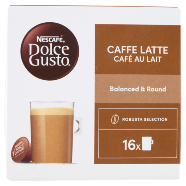 NESCAFÉ DOLCE GUSTO Caffè Latte 16 Capsule Compatibili Nescafé Dolce Gusto 160g