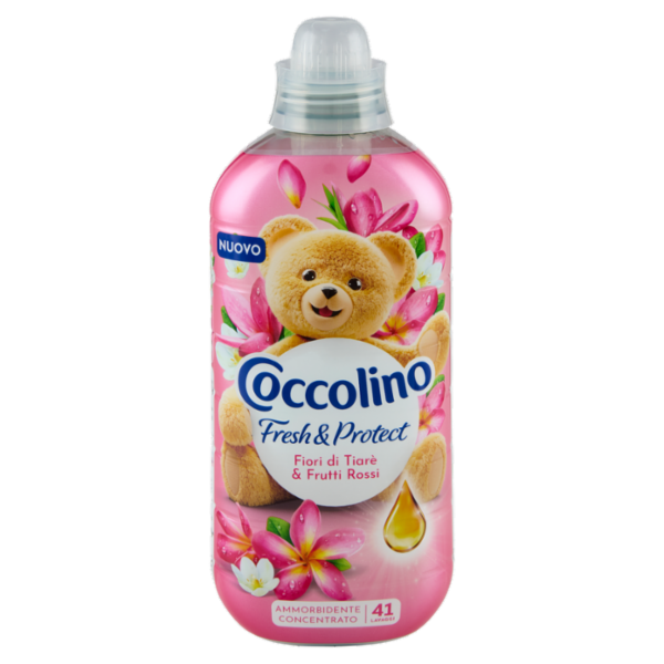 Coccolino Ammorbidente Concentrato Fresh & Protect Fiori di Tiarè & Frutti Rossi 41 Lavaggi 952 ml