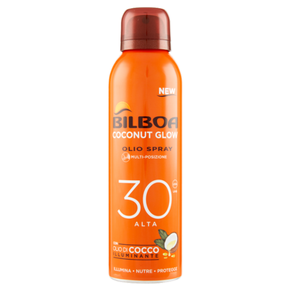 Bilboa Coconut Glow Olio Spray 30 Alta con Olio di Cocco Illuminante 150 ml