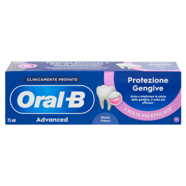 Oral-B Advanced Dentifricio Protezione Gengive Menta Fresca 75 ml