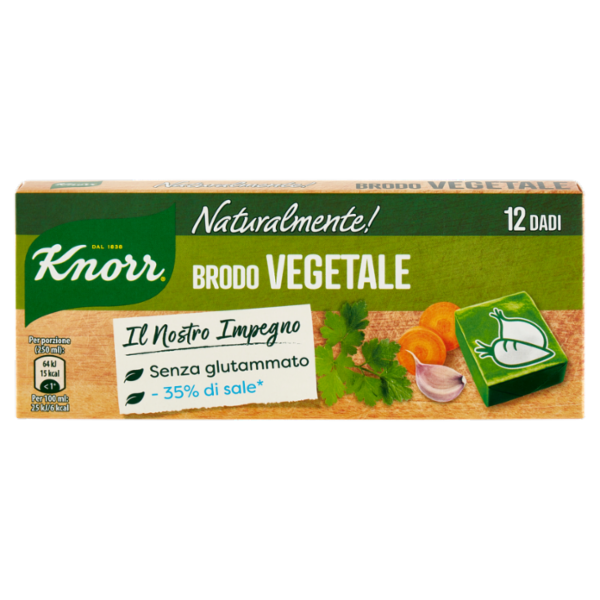 Knorr Naturalmente! Brodo Vegetale 12 Dadi 109 g