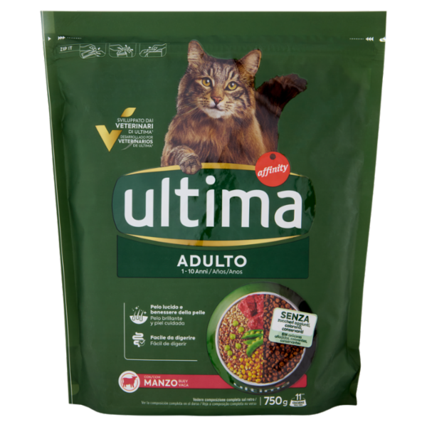ultima Cat Adulto 1-10 Anni con Manzo 750 g