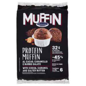 Bononia Dolci Protein Muffin Al Cacao, Caramello e Burro Salato 6 x 42 g