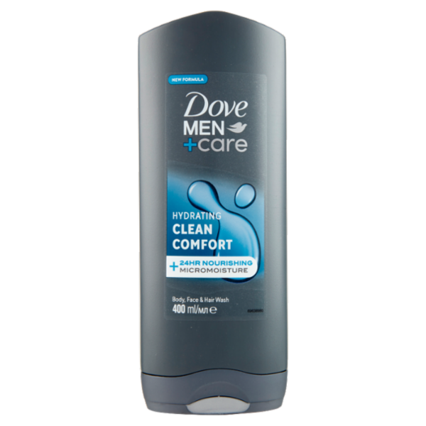 Dove Men+Care Hydrating Clean Comfort Body, Face & Hair Wash 400 ml