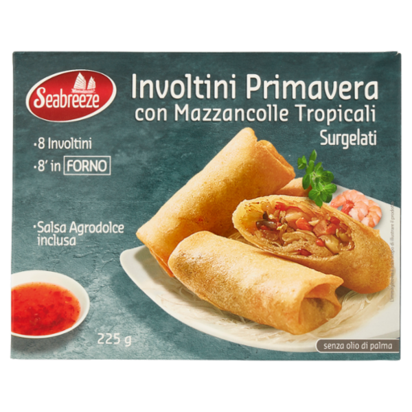 Seabreeze Involtini Primavera con Mazzancolle Tropicali Surgelati 225 g