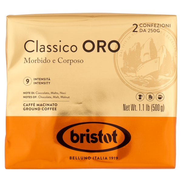 bristot Classico Oro Caffè Macinato 2 x 250 g
