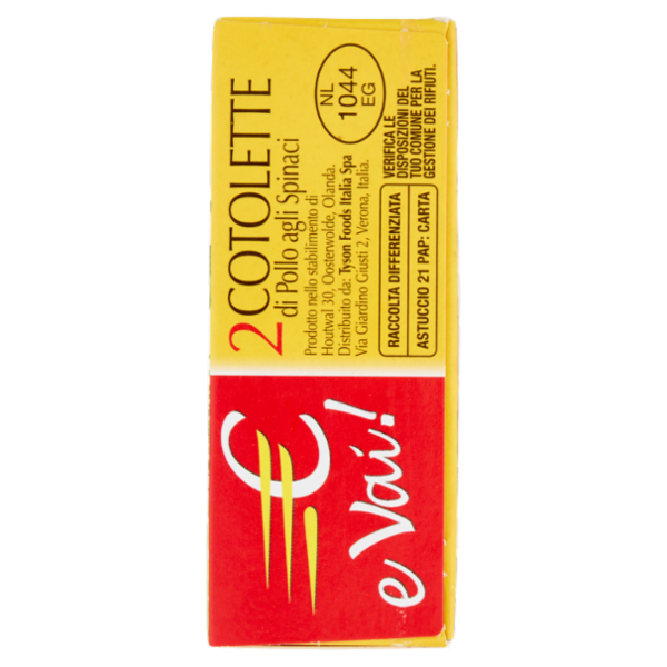 € e Vai! 2 Cotolette di Pollo agli Spinaci 180 g