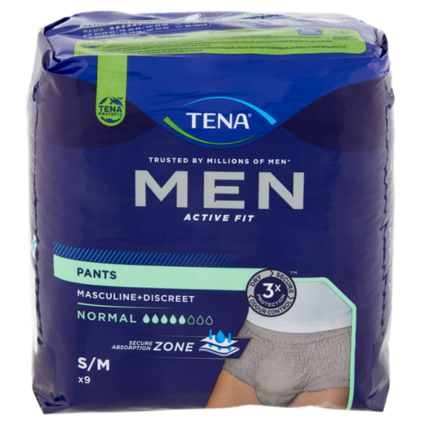 Tena Men Active Fit Pants Normal S/M 9 pz