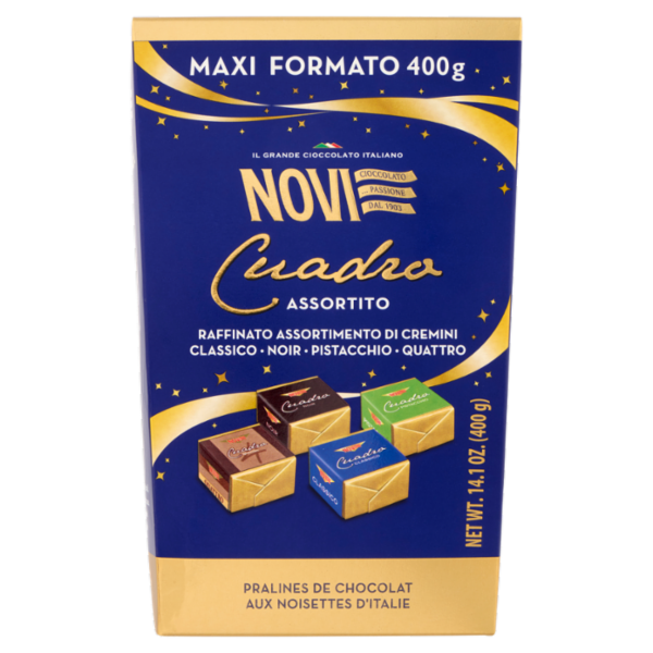 Novi Cuadro Assortito Classico - Noir - Pistacchio 400 g