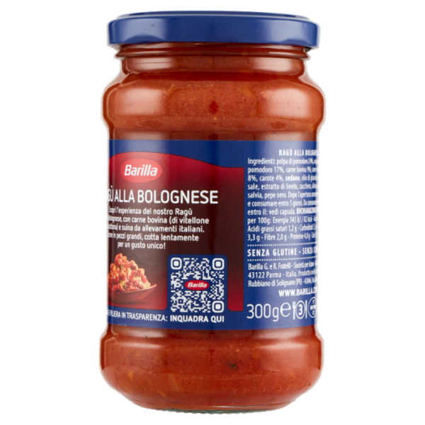Barilla Sugo Ragù Bolognese Condimento per Pasta 300g