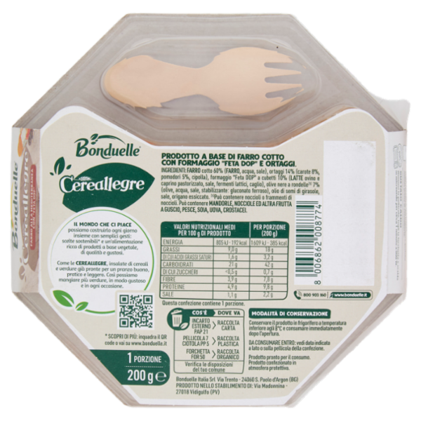 Bonduelle Cereallegre Farro alla Mediterranea con 